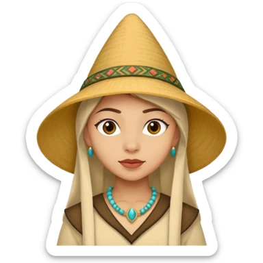 Raya with pointed salakot hat sticker