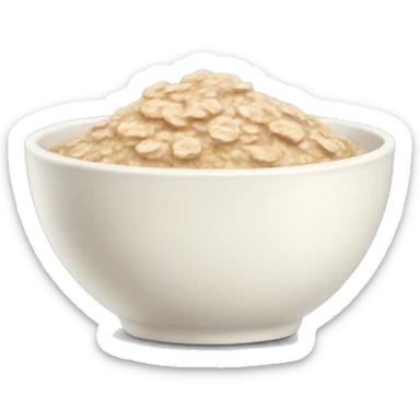 A bowl of oatmeal sticker