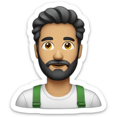 Bold pakistani man with beard sticker