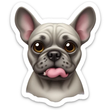 Stinky french bull dog alien sticker