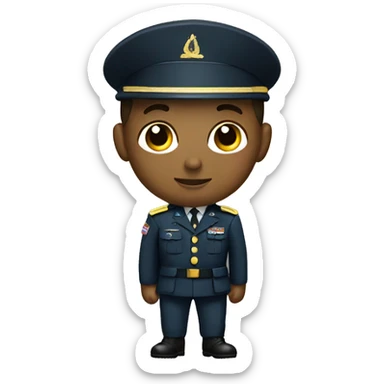 military boy in uniform sticker