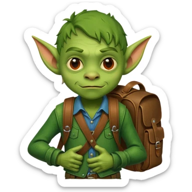 Goblin kid school  bag  sticker