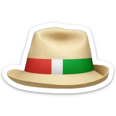 Hat with strips depicting the flag of Italy sticker