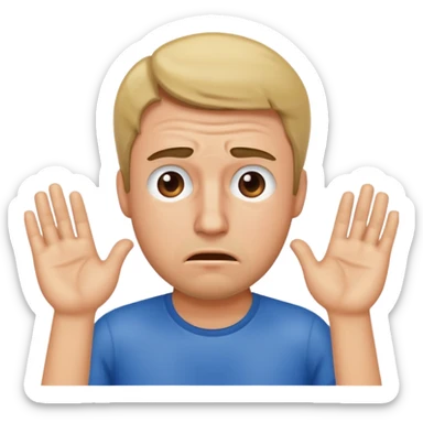 Overwhelmed man sticker