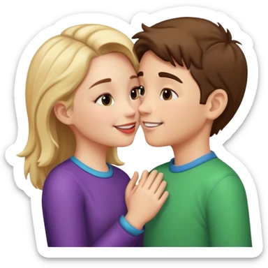 Love kissing mod boy and girl sticker