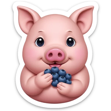 pig blueberries sticker