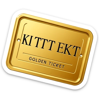 golden ticket kt logo  sticker