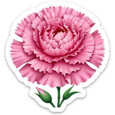 Pink carnation emolis sticker