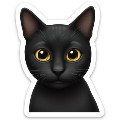 Three black cats sticker