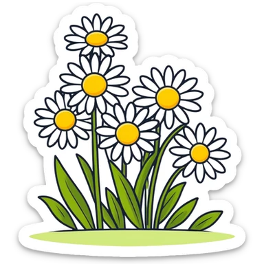 Daisy bush sticker