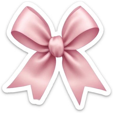 light pink ribbon bow sticker