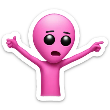 pink dab person sticker
