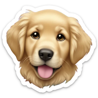 A golden retriever puppy wearing a cheerleader outfit  sticker