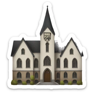 Vintage gothic school academy  sticker