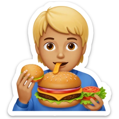 Comiendo una hamburguesa sticker