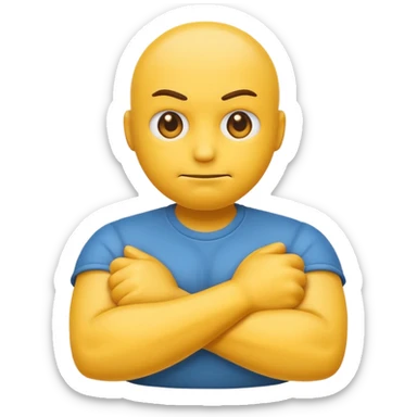 mad emoji face with arms crossed  sticker
