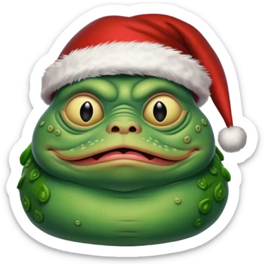 jabba the hutt santa sticker