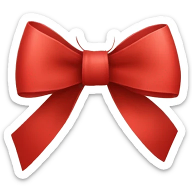 Thin red bow sticker