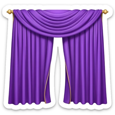 purple curtain open sticker