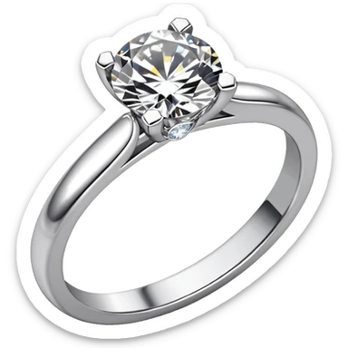 glitter white diamond married ring sticker