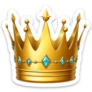 golden crown that has a giant crack down the middle sticker