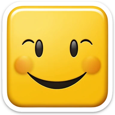 8x8 pixel square yellow smiley face sticker