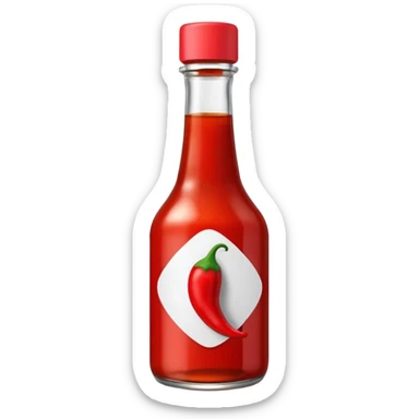 Hot chili sauce bottle sticker