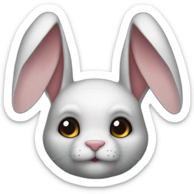 Lapin belier noire oreille tombante sticker