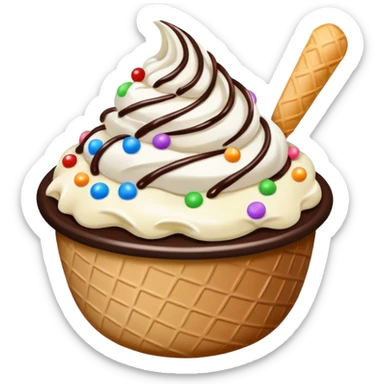 ice cream bowl  sticker