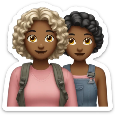 Group of 3 girls sticker