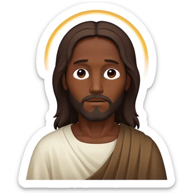 Dark skin christ dead sticker