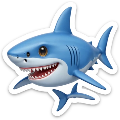 Shark with star eyes emoji sticker