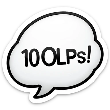 COMIC BOOK TEXT THAT SAYS 10KPLS sticker