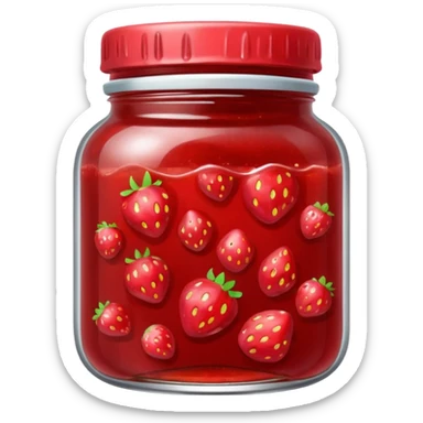 Strawberry jam sticker