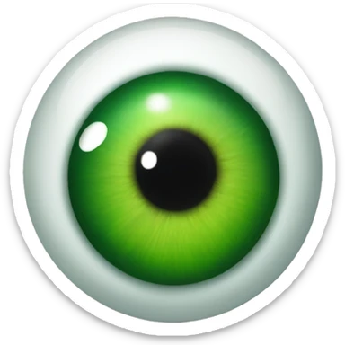 eyeballs with green eyelashes sticker