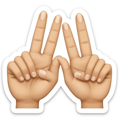 fingers crossed sticker