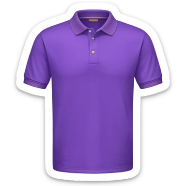 Purple half sleeves polo tshirt sticker