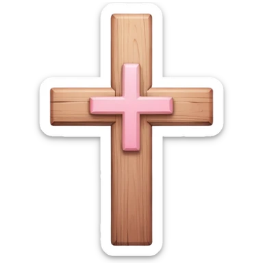 Light pink cross sticker