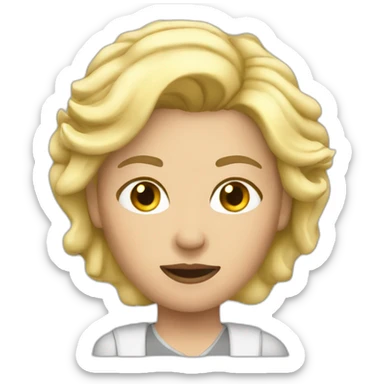 Woman blonde bad driver sticker