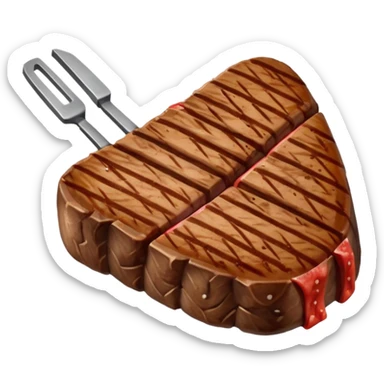 grilled steak object icon, cooked beef steak with grill marks, juicy texture, 3D cartoon, mobile game icon style, centered, clean background, soft shadow, no text, no watermark
 sticker