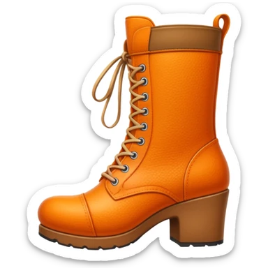 Giant orange boot stepping on a person sticker