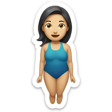 Vietnamese woman swimming sticker