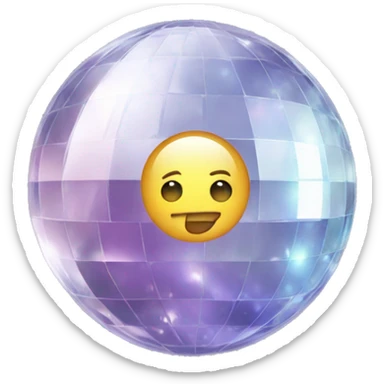 Disco ball inside of crystal ball sticker