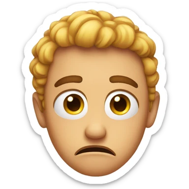 a worried emoji face sticker