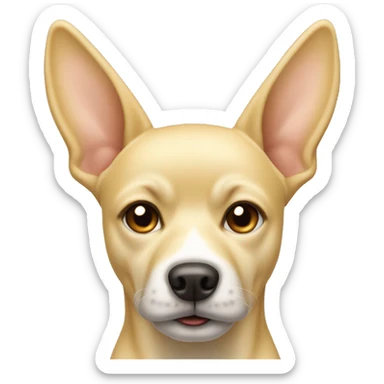 light yellow pointy ears dog sticker