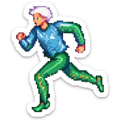runner sprinting sticker