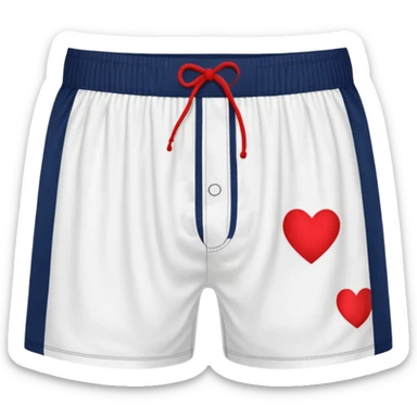 dungeon crawler carl's boxer shorts: white men's boxer shorts with red heart print sticker