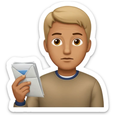 read mail with no rection man sticker