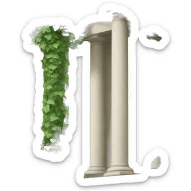 Columns with ivy growing up them sticker