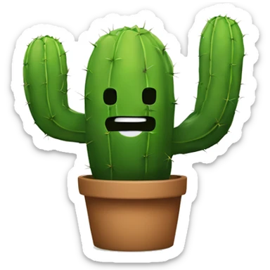 Make a plus sign with the word cactus and jack sticker